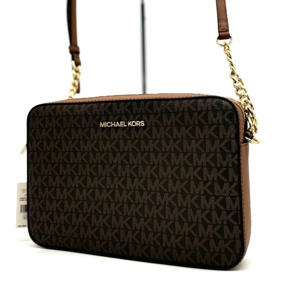 Michael Kors Large Jet Set Item EW Crossbody Bag Brown - Picture 2 of 9